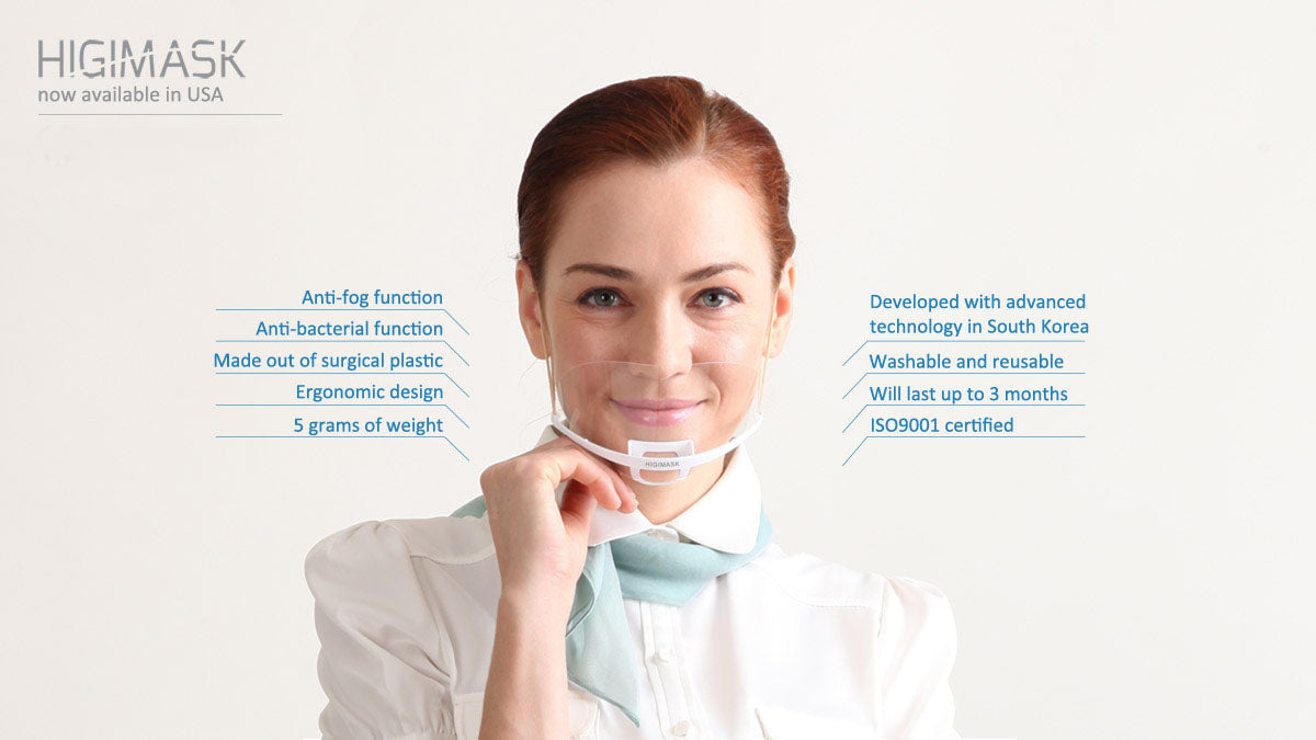 Transparent Sanitary Face Mask/ HIGIMASK / 1 pc