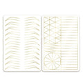 Practice Skin White double-sided / golden eyebrows / format A5