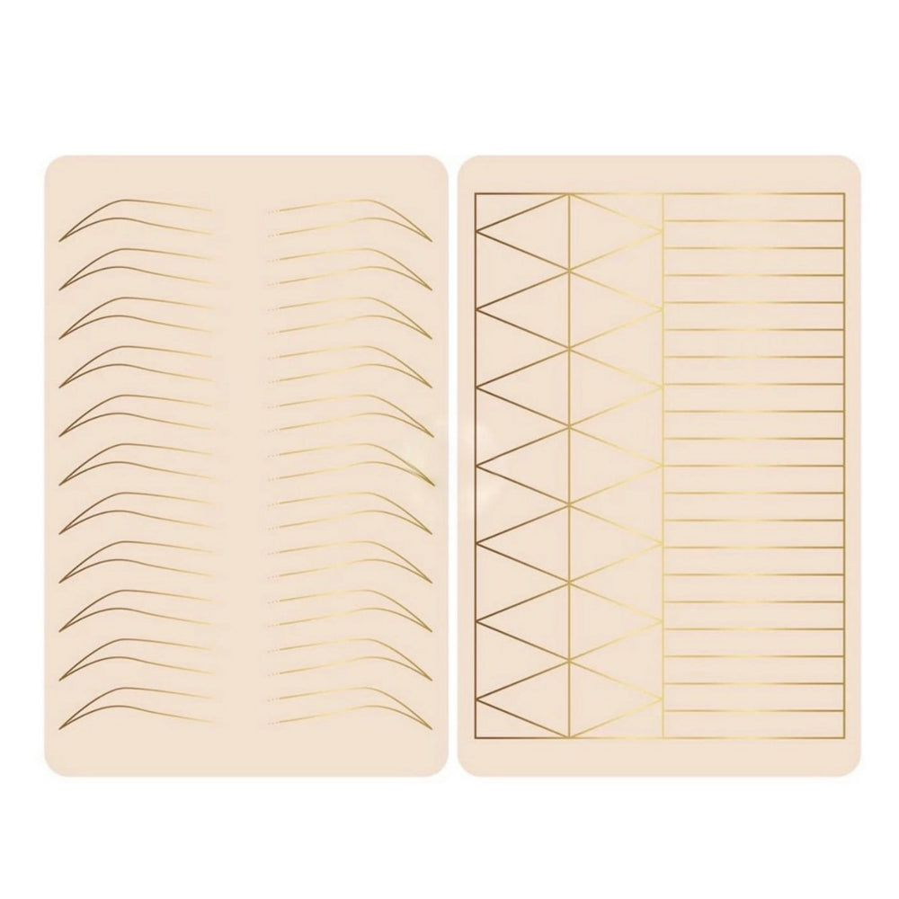 Practice Skin Nude double-sided / golden eyebrows / format A5