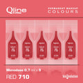 5 Pack MONODOSE PMU Lip Qline Pro Colour / Red 710 Pigments