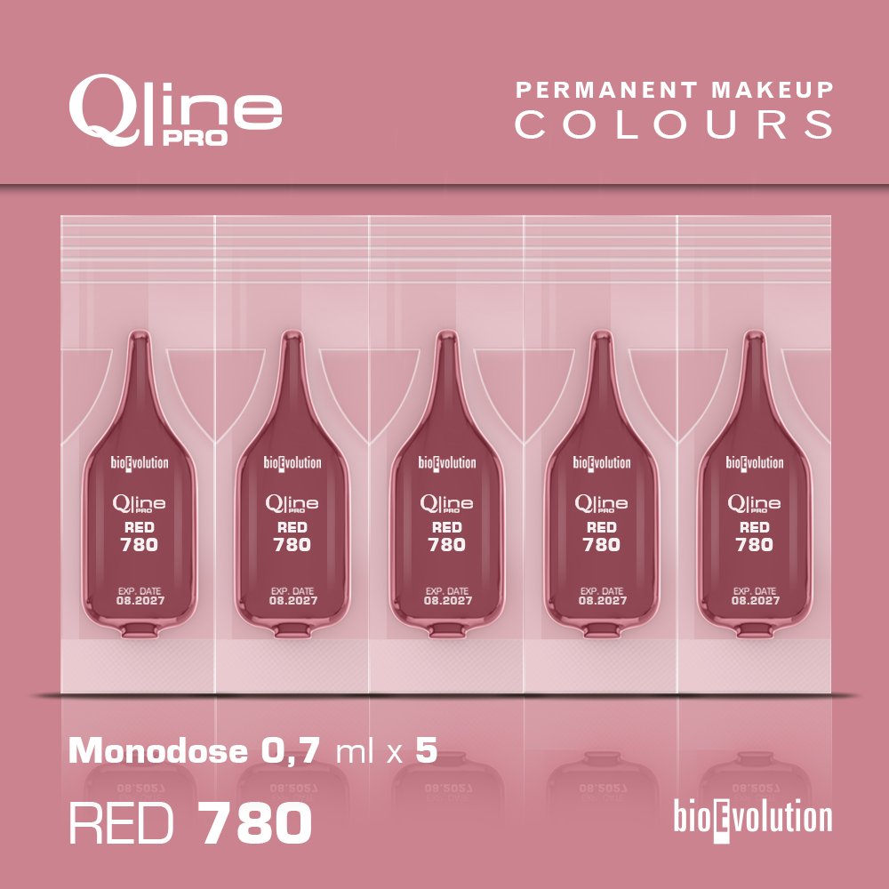 5 Pack MONODOSE PMU Lip Qline Pro Colour / Red 780 Pigments